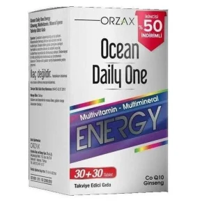 OCEAN Daily One Energy 30+30 Tablet – Vitamin ve Mineral İçeren Takviye Edici Gıda (%50 İndirimli Set)