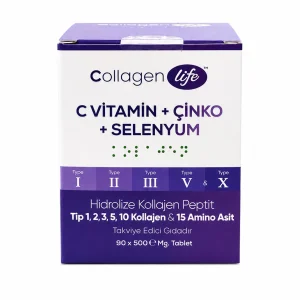 Collagen Life C Vitamini Çinko 500 mg 90 Tablet